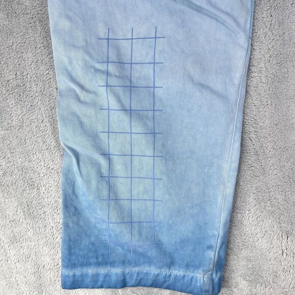 Supervsn Studios Cargo Pants Mens Medium Blue Logo Mid Rise Straight Leg Pockets - Picture 6 of 16